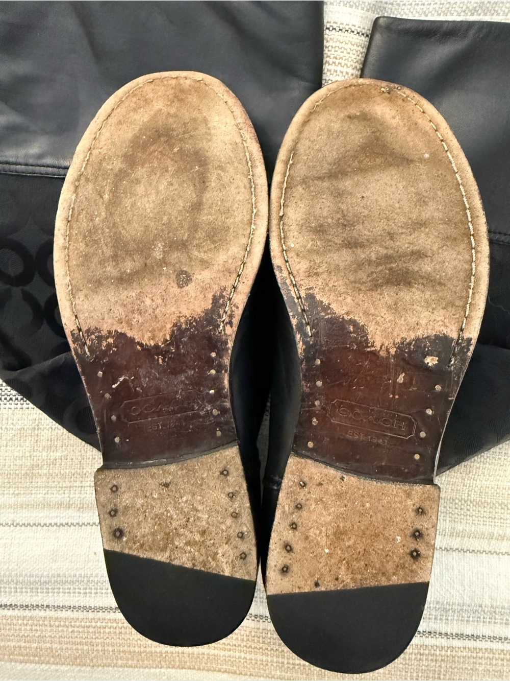 Coach Black Chrissi Signature Knee-High Boots - Picture 4 of 4